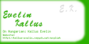 evelin kallus business card